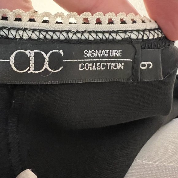 Size 9 Black And White Strapless Tulle Knee Length Fit and Flare Dress Timeless - Picture 7 of 9